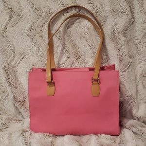 Pink fabric purse